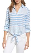 Women's Vineyard Vines Tie Front Linen & Cotton Shirt