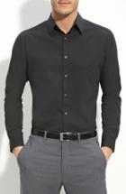 Men's Theory Trim Fit Solid Sport Shirt - Black