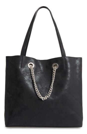 Chelsea28 Dakota Chain Faux Leather Tote - Black