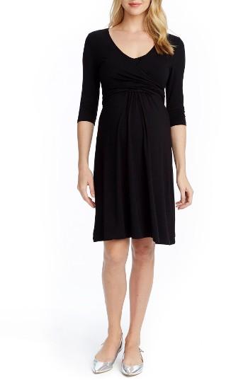 Women's Rosie Pope Maternity/nursing Wrap Dress - Black