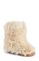 Women's Saint Laurent Genuine Shearling Boot Us / 35eu - Beige