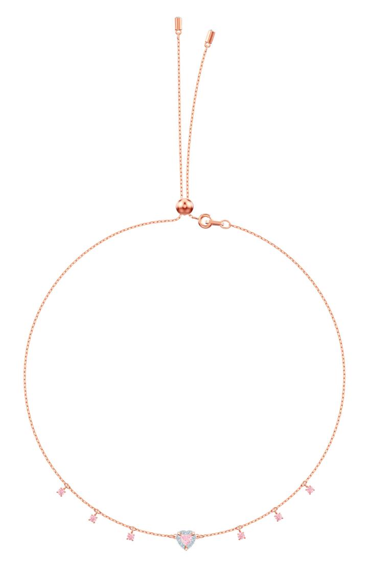 Women's Swarovski Crystal Heart Choker Necklace