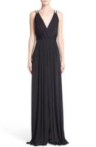 Women's Versace Embellished Matte Jersey Gown