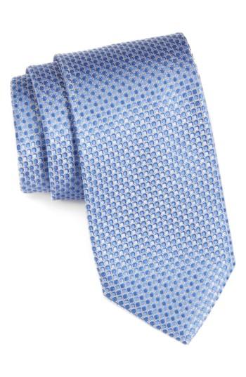 Men's Nordstrom Men's Shop Alghero Micro Silk Tie, Size - Blue