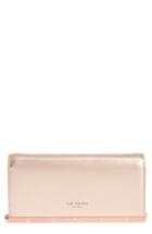 Women's Ted Baker London Leather Matinee Wallet On A Chain - Pink
