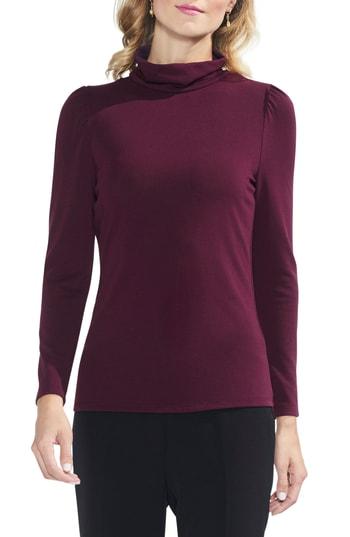 Women's Vince Camuto Turtleneck Jersey Top - Red