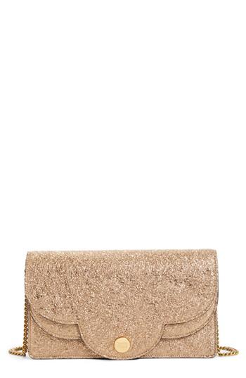 See By Chloe Polina Metallic Leather Crossbody Clutch - Metallic
