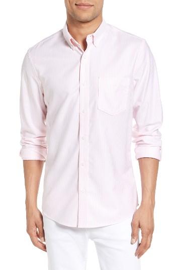 Men's Nordstrom Men's Shop Trim Fit Bengal Stripe Sport Shirt - White