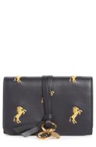 Women's Chloe Alphabet Horse Embroidered Leather Continental Wallet -