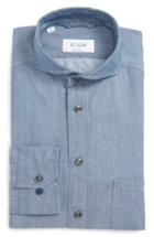 Men's Eton Contemporary Fit Chambray Dress Shirt - Blue