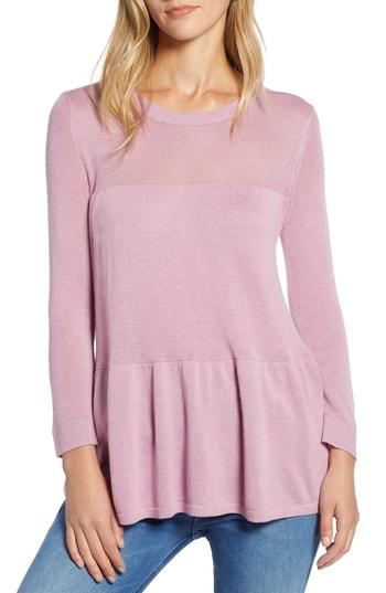 Women's Halogen Tiered Sweater - Purple