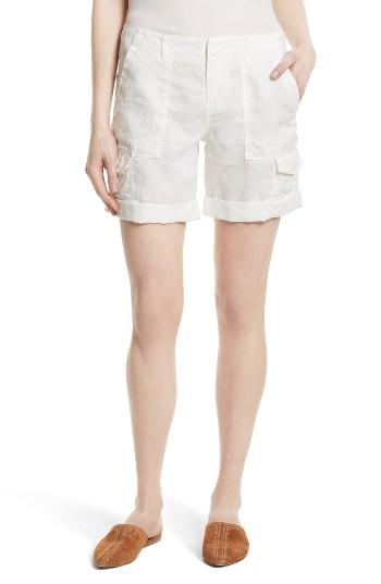 Women's Joie Aubeline Linen Cargo Shorts - White
