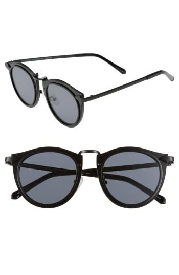 Women's Karen Walker Superstars - Solar 50mm Retro Sunglasses - Black