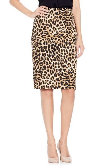 Women's Vince Camuto Animal Print Pencil Skirt - Black