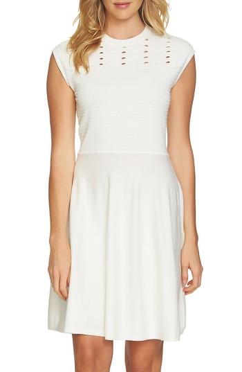 Women's Cece Knit Fit & Flare Dress - Ivory