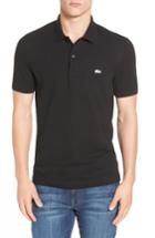 Men's Lacoste 'white Croc' Fit Pique Polo, Size 3(s) - Black