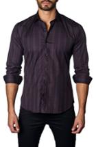 Men's Jared Lang Trim Fit Plaid Sport Shirt - Purple