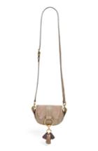 Frye Mini Ilana Western Harness Leather Saddle Bag - Metallic
