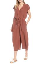 Women's Eileen Fisher Wide Leg Crop Jumpsuit, Size - Brown