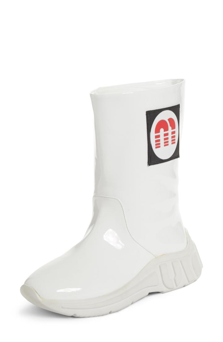 Women's Miu Miu Logo Rainboot Us / 36eu - White