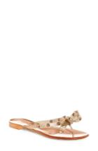 Women's Valentino 'rockstud' Flip Flop Us / 36eu - Metallic