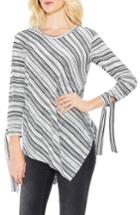 Women's Two By Vince Camuto Tie-cuff Asymmetric Hem Top, Size - Grey