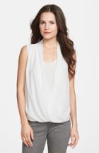 Women's Vince Camuto Faux Wrap Shirttail Blouse - Ivory