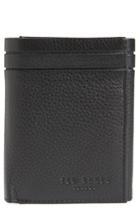 Men's Ted Baker London Leather Trifold Wallet - Black