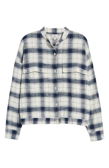 Women's Ag Smith Plaid Shirt Jacket - Blue