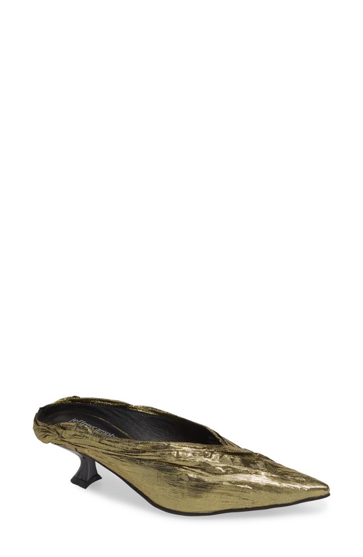 Women's Jeffrey Campbell Theresa Kitten Heel Mule .5 M - Metallic