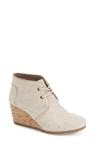 Women's Toms 'desert' Espadrille Wedge Bootie