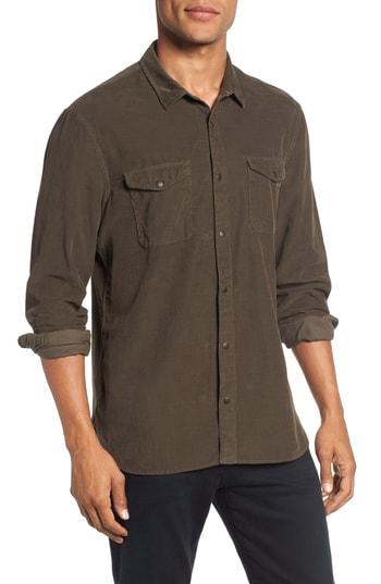 Men's John Varvatos Star Usa Corduroy Shirt - Green