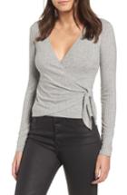 Women's Ten Sixty Sherman Wrap Waist Ribbed Top - Grey