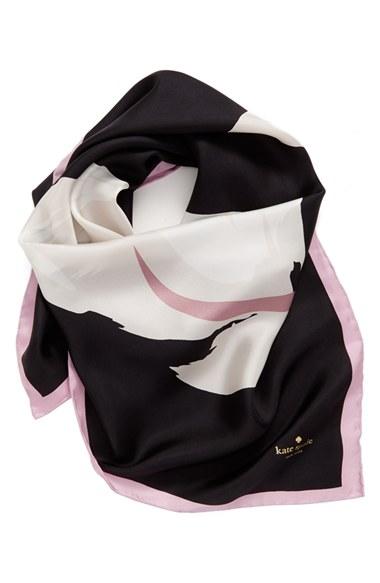 Women's Kate Spade New York 'swan Around' Silk Scarf