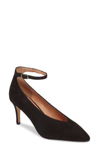 Women's Halogen Azaela Ankle Strap Pump .5 M - Black