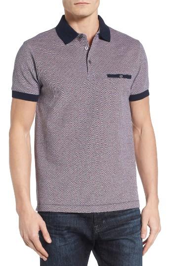 Men's French Connection Pique Polo, Size - Blue