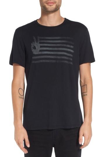 Men's John Varvatos Star Usa 'peace Flag' Graphic T-shirt - Black