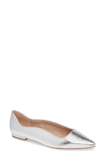 Women's Bcbg Nikita Pointy Toe Flat M - Metallic