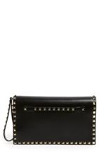 Valentino Garavani 'rockstud' Leather Flap Clutch -
