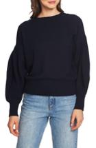 Women's 1.state Crewneck Blouson Sleeve Cotton Blend Sweater - Blue