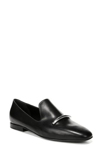 Women's Via Spiga Is Flat Loafer, Size 4.5 M - Black