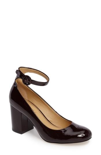 Women's Splendid Rosie Ankle Strap Pump M - Burgundy