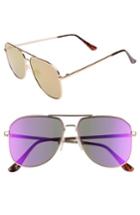 Women's Leith 54mm Aviator Sunglasses - Bronze/ Purple