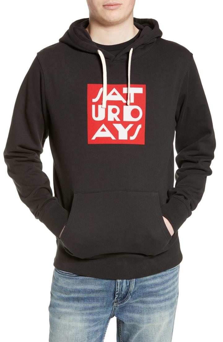 Men's Saturdays Nyc Ditch Aperitif Logo Hoodie - Black
