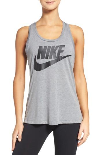 Women's Nike Essential Logo Tank - Grey