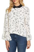 Women's Cece Simple Ditsy Bell Sleeve Blouse - Ivory