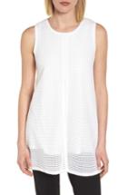 Women's Ming Wang Split Back Tunic Top - White