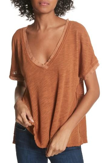 Women's Free People Take Me Tee - Orange