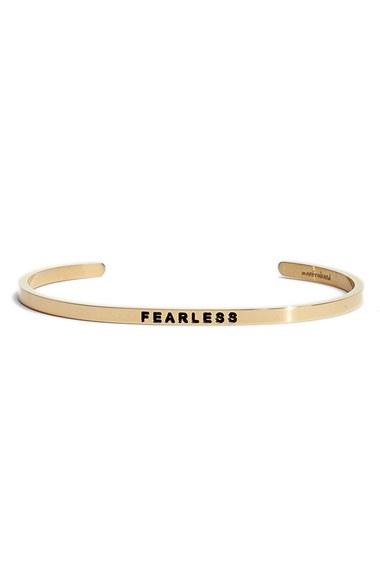 Women's Mantraband 'fearless' Cuff