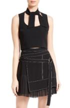 Women's Cinq A Sept Esme Tie Neck Crop Top